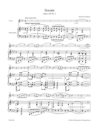 Sonates op. 120 - Violon et piano - BRAHMS - Partition - Violon