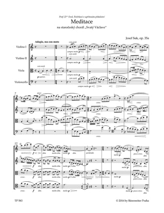 Méditation, op. 35a - Score - Josef Suk - Partition - Petit format