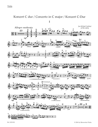 Concerto en Do Majeur - Alto et piano - Johann Baptist Vanhal