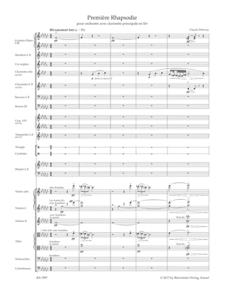 1ère Rhapsodie avec Clarinette - Conducteur - DEBUSSY - Partition