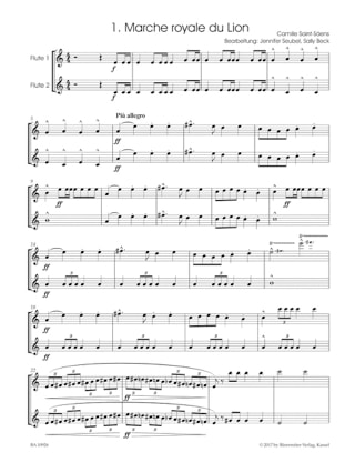 Le Carnaval des Animaux - 2 Flûtes - SAINT-SAËNS - Partition