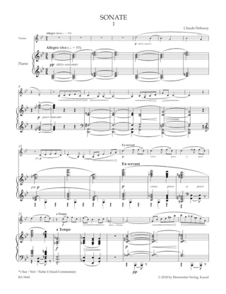 Oeuvres pour Violon et Piano - DEBUSSY - Partition - Violon