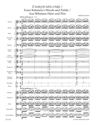 Par les prés et les Bois de Bohême - Conducteur - SMETANA - Partition