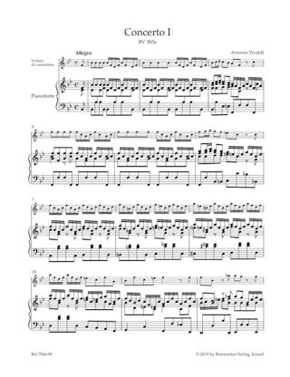 La Stravaganza, Volume 1 - Violon-Piano - VIVALDI - Partition - Violon