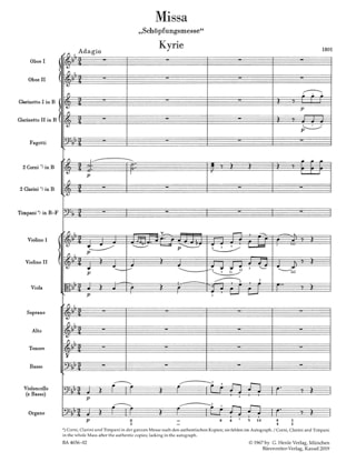 Messe de la Création - Score - Joseph Haydn - Partition - Grand format
