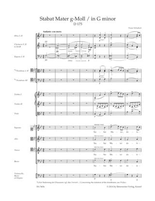 Stabat Mater - Score - SCHUBERT - Partition - Grand format
