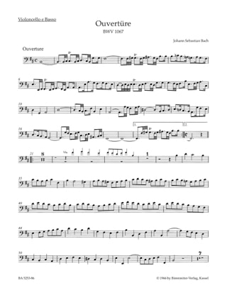 Orchestral Suite (Overture) in B minor BWV 1067 - BACH - Partition