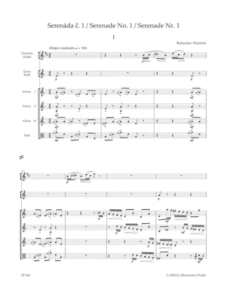 Sérénade n° 1 H 217 - MARTINU - Partition - Petit format