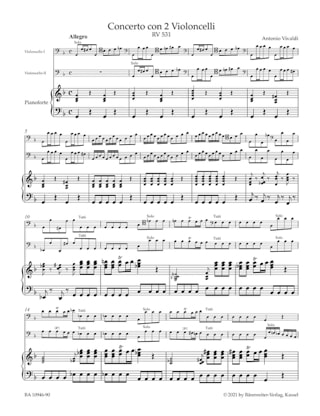 Concerto en sol mineur RV 531 - VIVALDI - Partition - Trios
