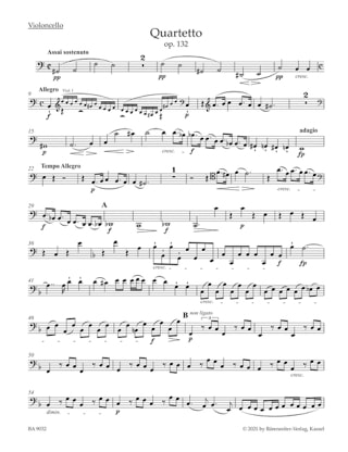 Quatuor à Cordes en La mineur - BEETHOVEN - Partition - Quatuors