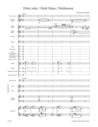 Field Mass - Score - MARTINU - Partition - Petit format