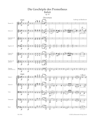 Die Geschöpfe des Prometheus - Ouverture - BEETHOVEN - Partition