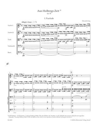Suite Holberg - Score - GRIEG - Partition - Grand format