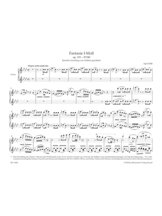 Fantaisie en fa mineur - SCHUBERT - Partition - Piano