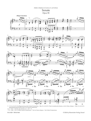 Sonate en Si mineur Opus 58 - CHOPIN - Partition - Piano