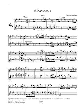 6 Duette op.1 - Bd. 2 - 2 Flöten - DEVIENNE - Partition