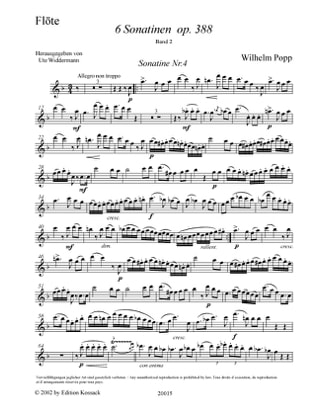 6 Sonatinen Opus 388 - Volume 2 - Wilhelm Popp - Partition