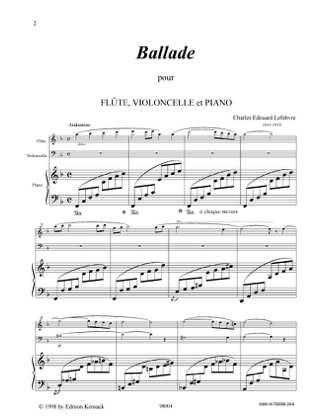 Ballade op. 37 - Charles Edouard Lefebvre - Partition - Trios