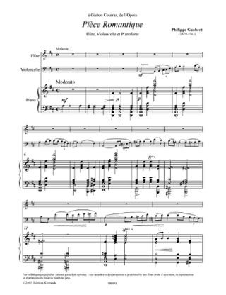 Pièce romantique - Philippe Gaubert - Partition - Trios