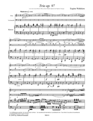 Trio Op. 97 en Ré Mineur - Eugene Walckiers - Partition - Trios