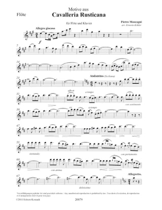 Cavalleria Rusticana - Extraits - Pietro Mascagni - Partition