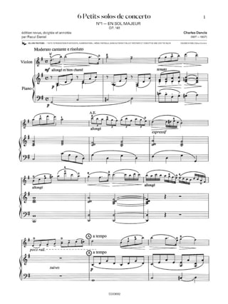 Petit solo de concerto op. 141 n° 1 en Sol Majeur - DANCLA - Partition