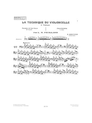 Technique du Violoncelle Volume 6 - FEUILLARD - Partition