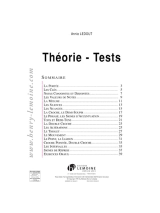 Théorie-Tests - Volume 1 - Annie Ledout