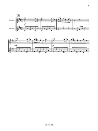 15 Pièces faciles - 2 Flûtes - MOZART - Partition - Flûte traversière