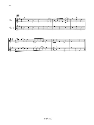 15 Pièces faciles - 2 Flûtes - MOZART - Partition - Flûte traversière