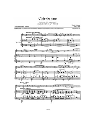 Pour la flûte - DEBUSSY - Partition - Flûte traversière