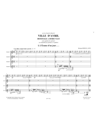 Ville d'avril - Roland Dyens - Partition - Guitare