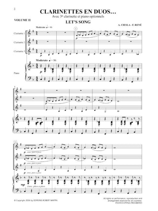 Clarinettes en Duos ... Volume 2 - Ciesla Alexis / René Franck
