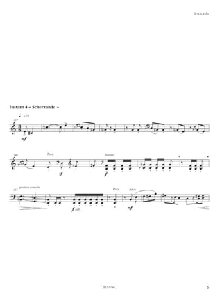 Instants - Violoncelle - Annick Chartreux - Partition - Violoncelle