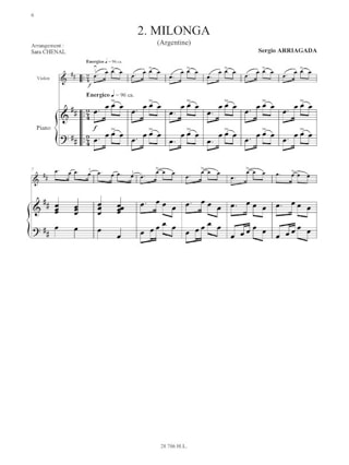 5 Danses Latino-Américaines - Sergio Arriagada - Partition - Violon