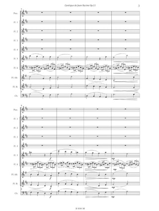 Cantique de J. Racine - Ensemble de Flûtes - FAURÉ - Partition