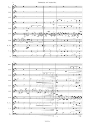 Cantique de J. Racine - Ensemble de Flûtes - FAURÉ - Partition