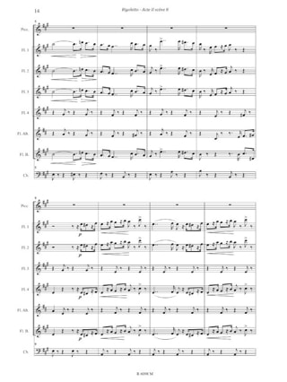 Quatre Airs d'Opéra - Ensemble de Flûtes et Contrebasse - VERDI