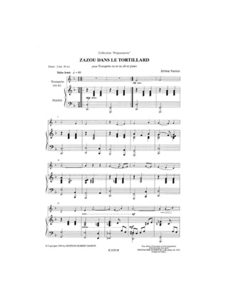 Zazou dans le Tortillard - Jérôme Naulais - Partition - Trompette