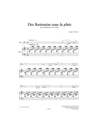 Des Hortensias sous la Pluie - Kumiko Tanaka - Partition - Tuba