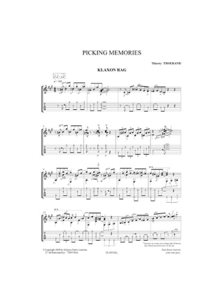 Picking Memories - TISSERAND - Partition - Guitare