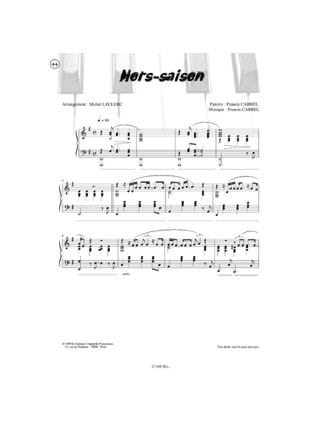 Piano Solo N° 5 - 10 pièces spécialement adaptées pour piano