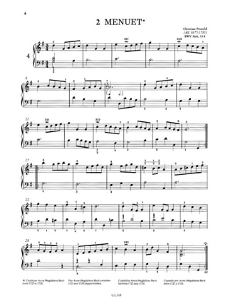Petit Livre D'Anna Magdalena Bach - BACH - Partition - Piano