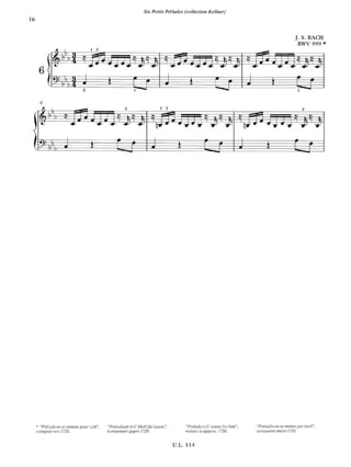 Petits Préludes et Fugues - BACH - Partition - Piano