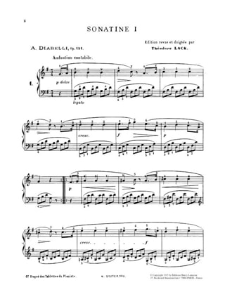 Sonatines Opus 151 et 168 - DIABELLI - Partition - Piano