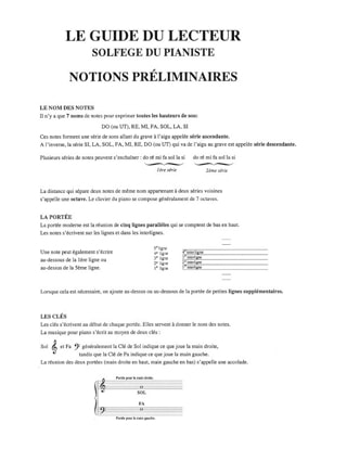 Guide du Lecteur Volume 1 - DUVERNOY - Partition - Piano