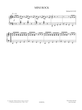 Original Piano Rock - Michel LE COZ - Partition - Piano