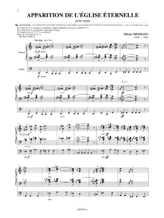 Apparition De L' Eglise Eternelle - MESSIAEN - Partition - Orgue