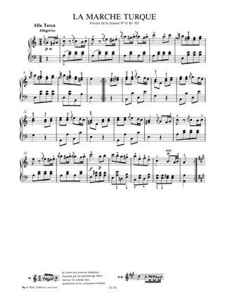 Marche Turque - MOZART - Partition - Piano