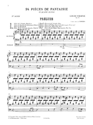 Pièces de Fantaisie - 1ère Suite - VIERNE - Partition - Orgue
